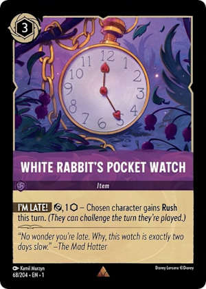 White Rabbit's Pocket Watch card Disney Lorcana